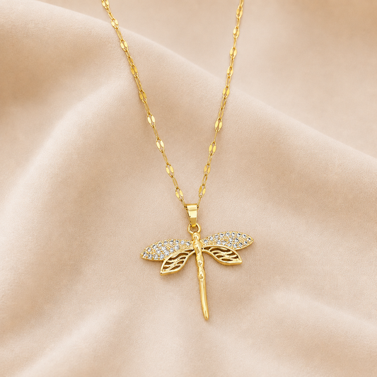 Collana Libellula di Cristallo