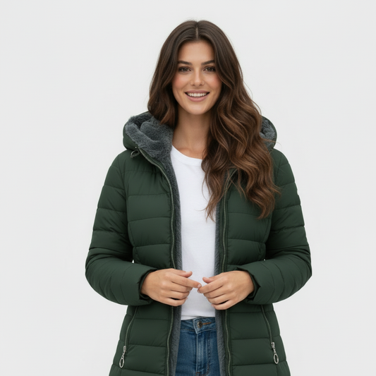 Beatrice | Cappotto Caldo con Fodera in Pelliccia Sintetica